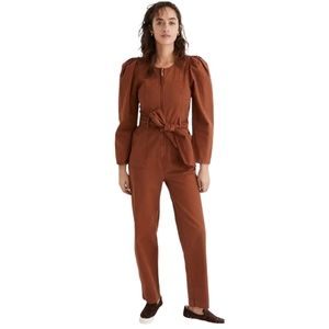 Baum Und Pferdgarten Noralee Rust Puff-Sleeve Jumpsuit